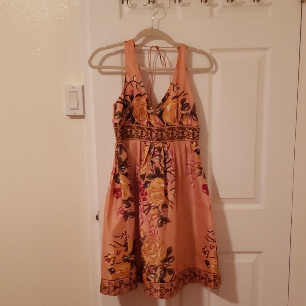 Floral halter dress